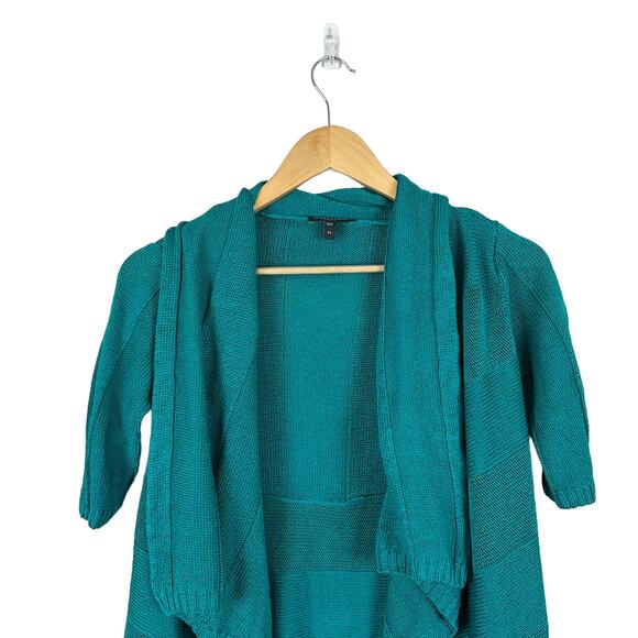 Eileen Fisher Womens Blue Linen Silk Cardigan Size Small Petite Striped Simple - Picture 3 of 13